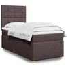 vidaXL Boxspring met matras stof donkerbruin 90x190 cm