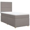 vidaXL Boxspring met matras stof taupe 100x200 cm