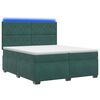 vidaXL Boxspringbed met matras Donkergroen 200 x 200 cm Fluweel