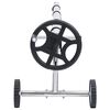 vidaXL Zwembadhoesroller met roestvrijstalen frame