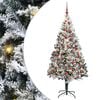 vidaXL Kunstkerstboom Wit 180 cm PVC en Staal en Kunststof