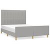 vidaXL Bedframe zonder matras stof lichtgrijs 140x200 cm