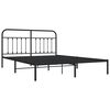 vidaXL Bedframe met hoofdbord metaal zwart 180x200 cm