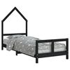 vidaXL Kinderbedframe 80x200 cm massief grenenhout zwart