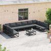 vidaXL Tuin Sofa Set met kussen 10 pcs Zwart Aluminium