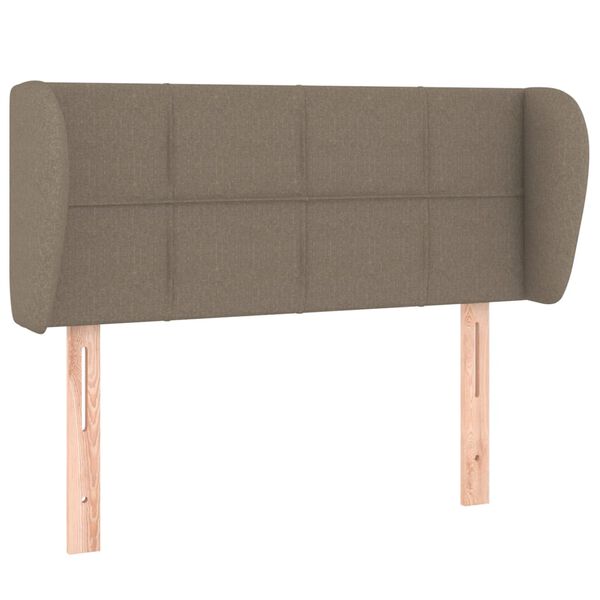 vidaXL Hoofdbord met randen 93x23x78/88 cm stof taupe