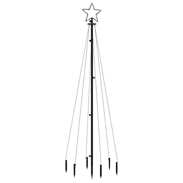vidaXL Kerstboom met grondpin 108 LED's meerkleurig 180 cm