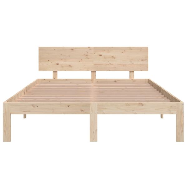 vidaXL Bedframe massief hout 135x190 cm