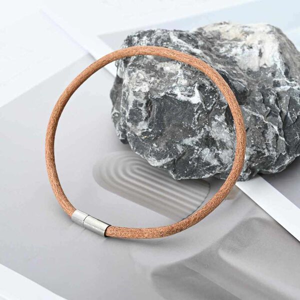 vidaXL Leren Koord Bruin &Oslash;4 mm x 5 m Leer