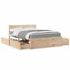 vidaXL Bed met lades en matras massief grenenhout 120x190 cm