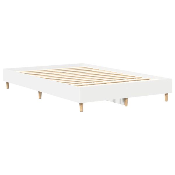 vidaXL Bedframe zonder matras 120x190 cm spaanplaat wit