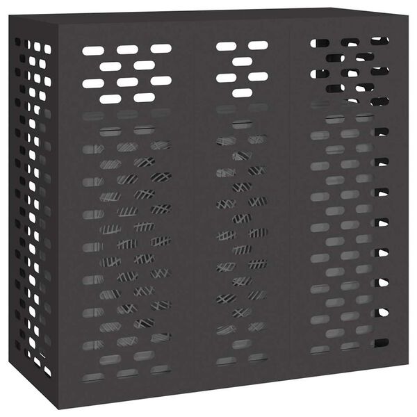 vidaXL Airconditioner hoes Zwart 110 x 50 x 105 cm Staal