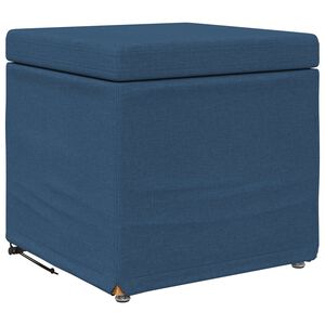 vidaXL Kruk Blauw 41 x 41 x 40 cm Stof en Ge&euml;ngineerd Hout