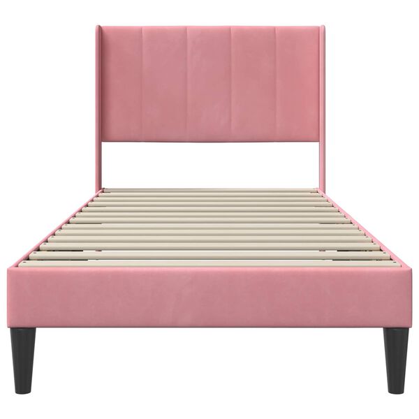 vidaXL Bedframe met hoofdeinde Roze 80 x 200 cm Fluweel