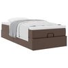 vidaXL Ottoman bed met matras 100x200cm kunstleer bruin