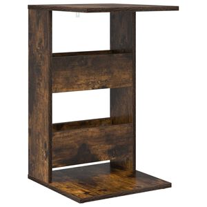 vidaXL Bijzettafel Gerookt eiken 40 x 35 x 60,5 cm Bewerkt hout