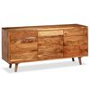 vidaXL Dressoir met bewerkte deuren 160x40x75 cm massief hout