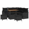 vidaXL Tuinbankenset 8 st Zwart poly rattan