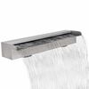 vidaXL Zwembadwaterval rechthoekig 60 cm roestvrij staal