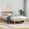 vidaXL Bedframe met hoofdeinde Bruin 100 x 200 cm Massief grenenhout