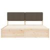 vidaXL Bedframe met Gevoerd Hoofdgedeelte Taupe 180 x 200 cm