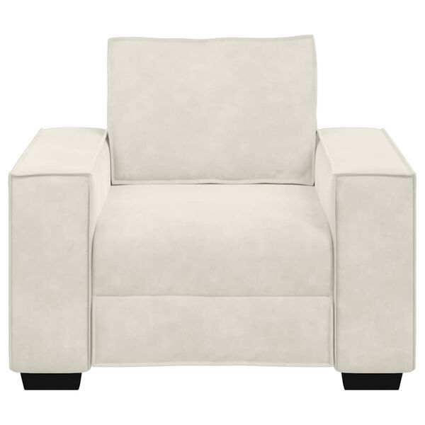 vidaXL Fauteuil Cr&egrave;me 100x78x84 cm Fluweel