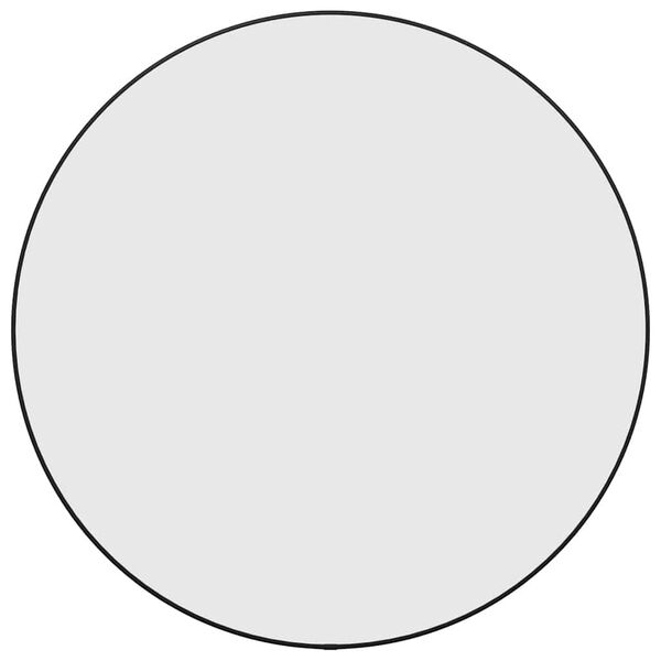 vidaXL Wandspiegel rond Ø60 cm zwart