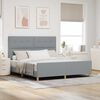 vidaXL Bedframe met hoofdeinde Lichtgrijs 180 x 200 cm Stof