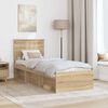 vidaXL Bedframe Sonoma Eiken 75 x 190 cm Massief grenenhout