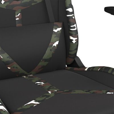 vidaXL Gamestoel kunstleer zwart en camouflage