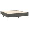vidaXL Boxspring met matras en LED fluweel donkergrijs 160x200 cm