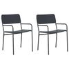 vidaXL Tuinstoelen 2 pcs Antraciet 51 x 55 x 81 cm Staal