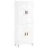 vidaXL Hoge kast 69,5x34x180 cm bewerkt hout hoogglans wit