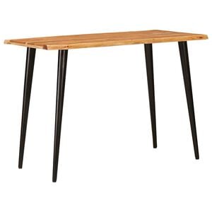 vidaXL Eettafels Bruin en zwart 110 x 55 x 78 cm Massief Mango Hout