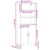 vidaXL Hoge kast 69,5x34x180 cm bewerkt hout betongrijs