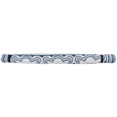 Esschert Design Buitenkleed 151,5 cm blauw en wit OC23