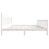 vidaXL Bedframe massief hout wit 200x200 cm