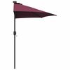 vidaXL Tuinparasol Bordeaux Rood 294 x 150 x 223 cm Polyester en staal