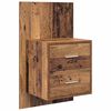 vidaXL Hoofdbord Met Kast met lade 3 pcs Oud Hout Bewerkt hout