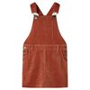 Kindertuinjurk 116 ribfluweel cognackleurig