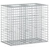 vidaXL Gabion Verhoogd Bed 90 x 50 x 80 cm Gegalvaniseerd staal zilver