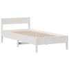 vidaXL Bedframe zonder matras massief grenenhout wit 90x190 cm