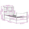 vidaXL Bedframe zonder matras massief grenenhout 75x190 cm