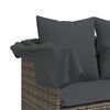 vidaXL 5-delige Loungeset met kussens poly rattan grijs