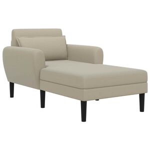 vidaXL Chaise longue Zand Grof geweven fluweel