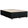 vidaXL Boxspring met matras stof zwart 160x200 cm