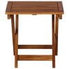 vidaXL Ligbedden 2 st met tafel en kussens massief acaciahout
