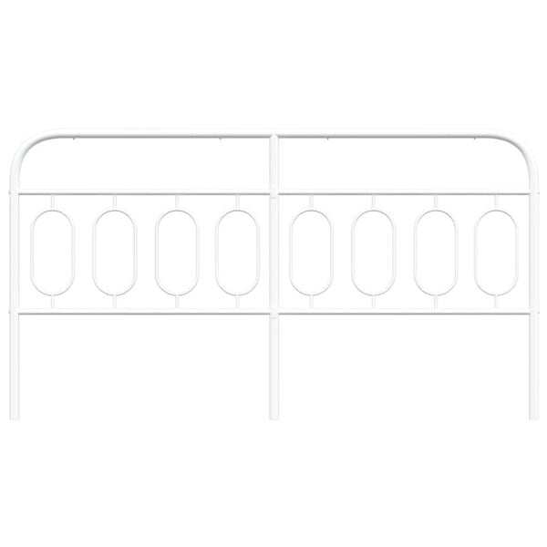 vidaXL Vervangend hoofdbord 160 cm metaal wit
