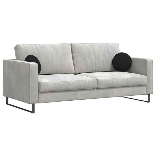 vidaXL Zitkussens 2 pcs Zwart &Oslash;30 x 13 cm Stof