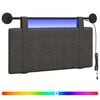 vidaXL Hangend hoofdbord Met LED-verlichting Zwart Antiek PU